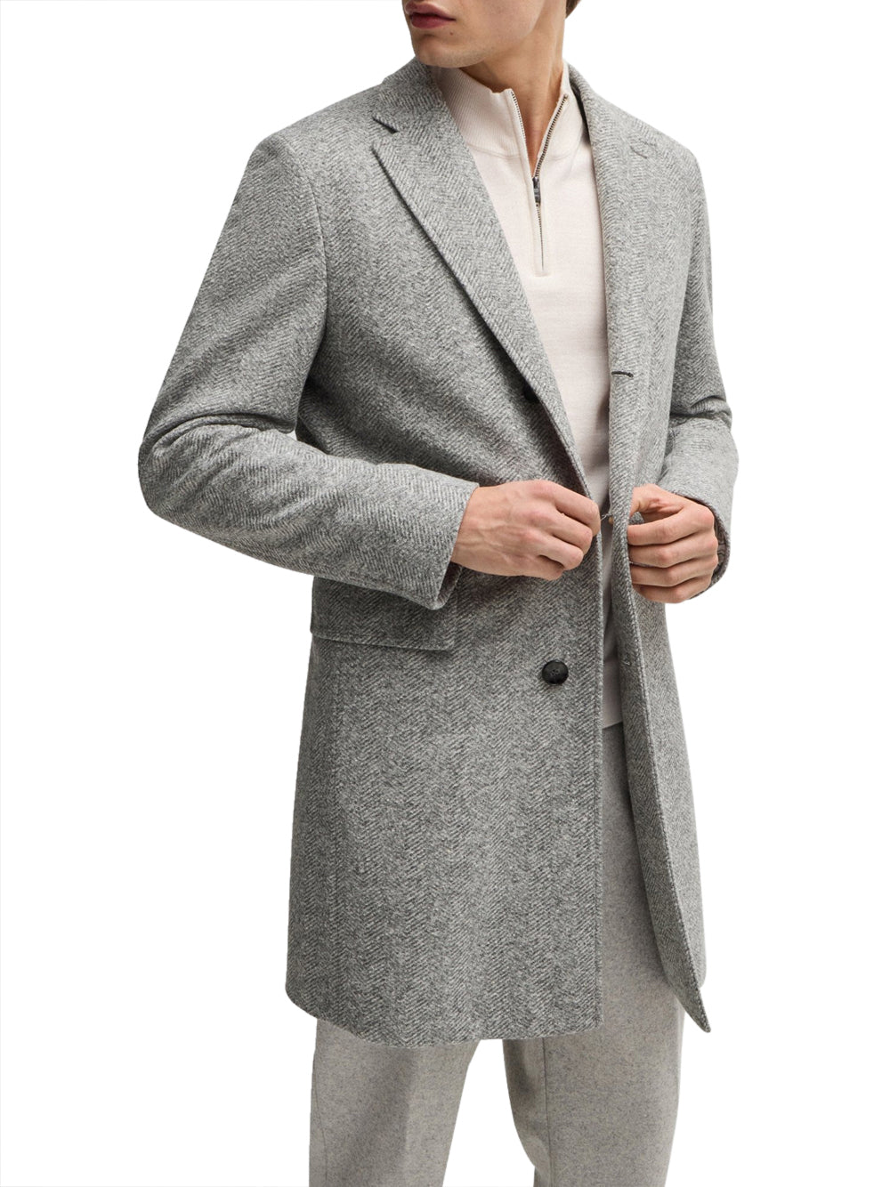 Cappotto Hugo Boss Hyde da Uomo - Grigio