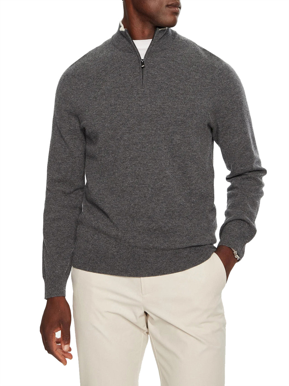 Pullover Hugo Boss Emarlo da Uomo - Grigio