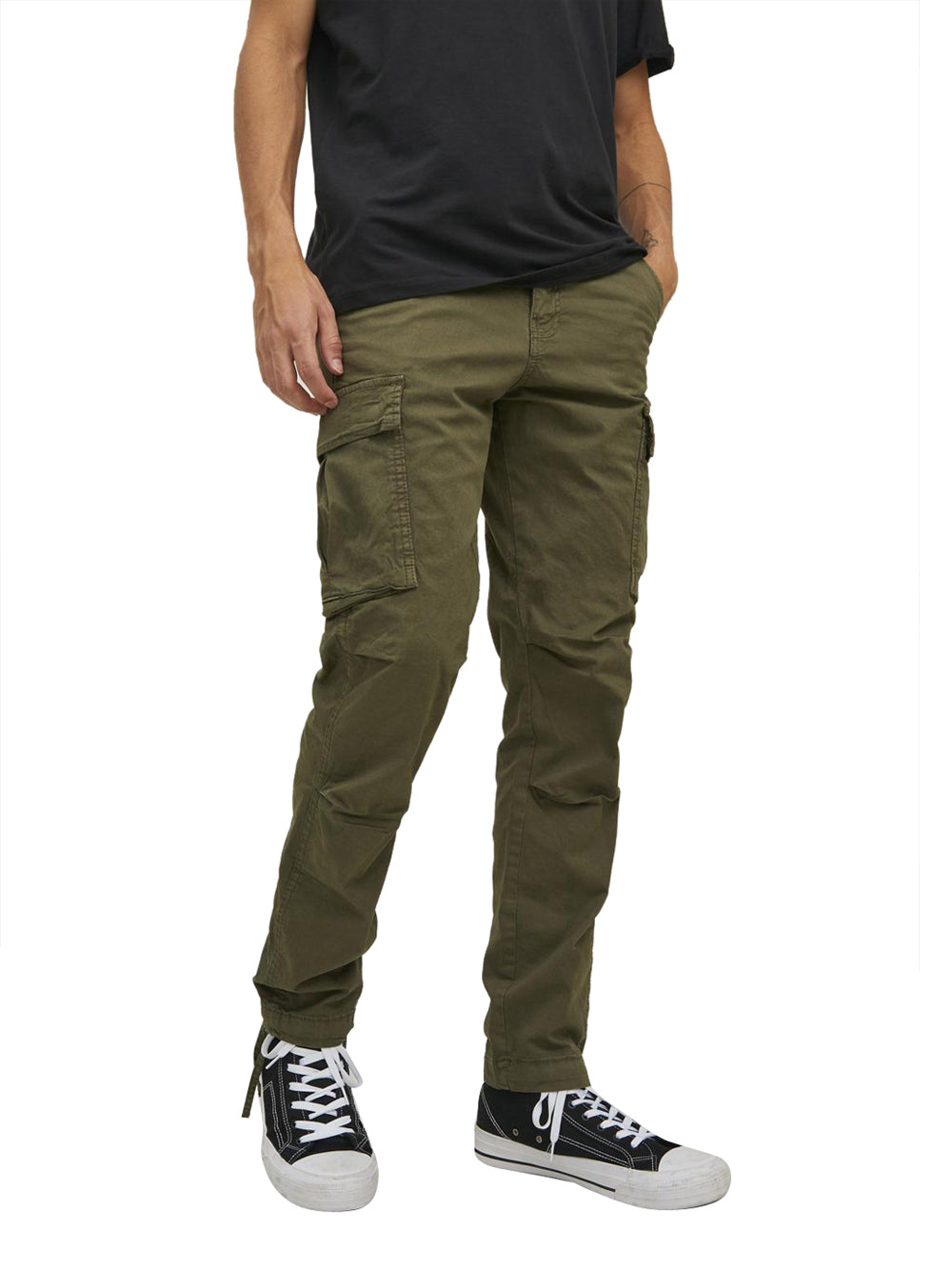 Pantalone Cargo Jack e Jones Tace Tucker da Uomo - Verde