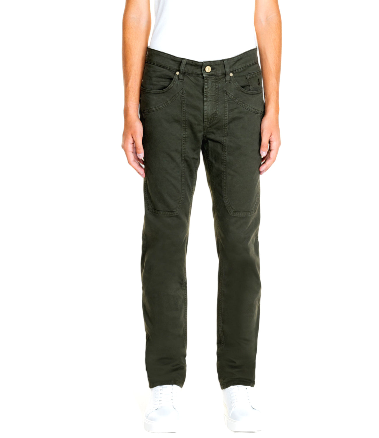 Jeckerson Pantalone 5 Tasche Uomo Mod. PA077 JOHNGABA001 5052 Verde