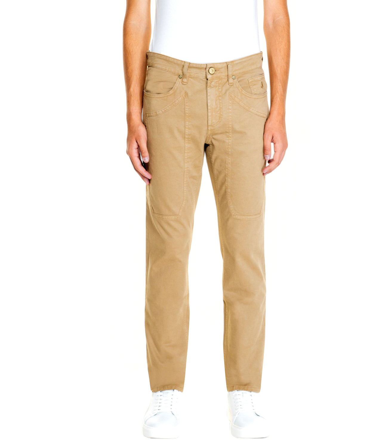 Jeckerson Pantalone 5 Tasche Uomo Mod. PA077 JOHNGABA001 8002 Beige