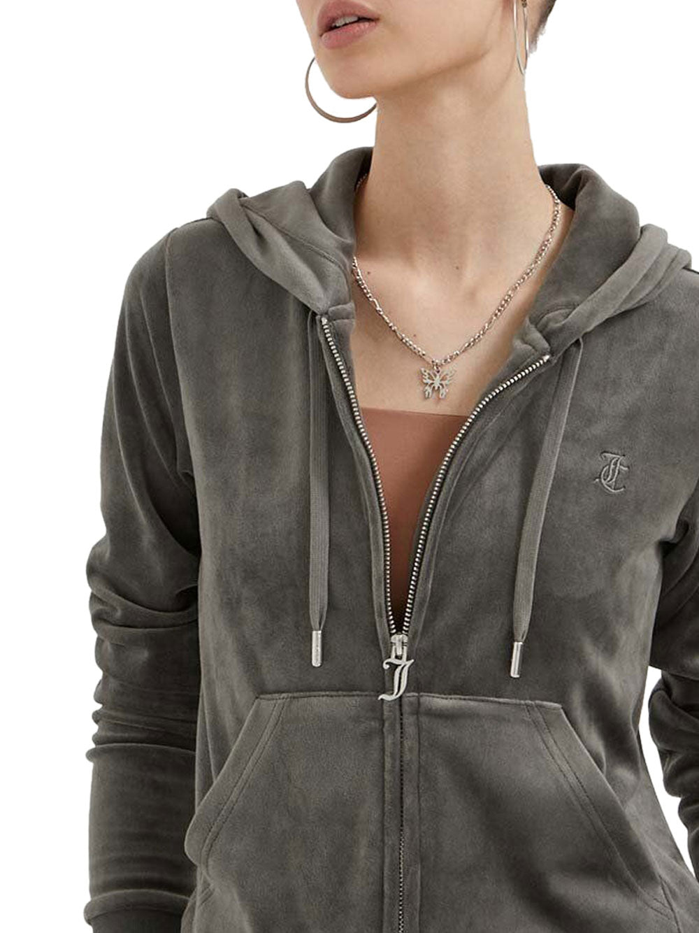 Felpa Zip Juicy Couture Robertson da Donna - Grigio