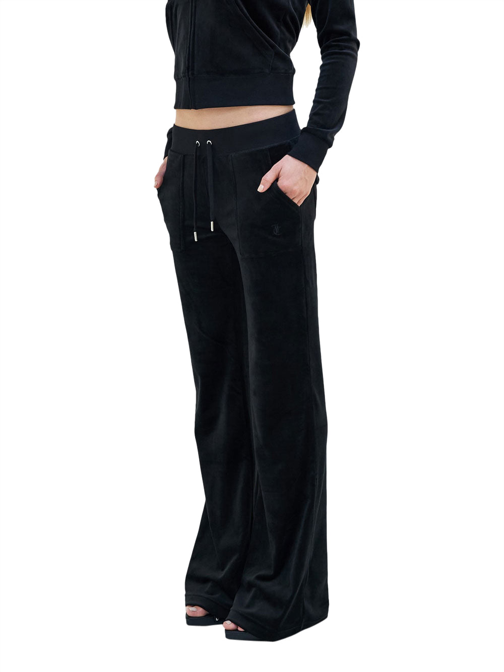 Pantalone Tuta Juicy Couture Del Ray Pocket da Donna - Nero