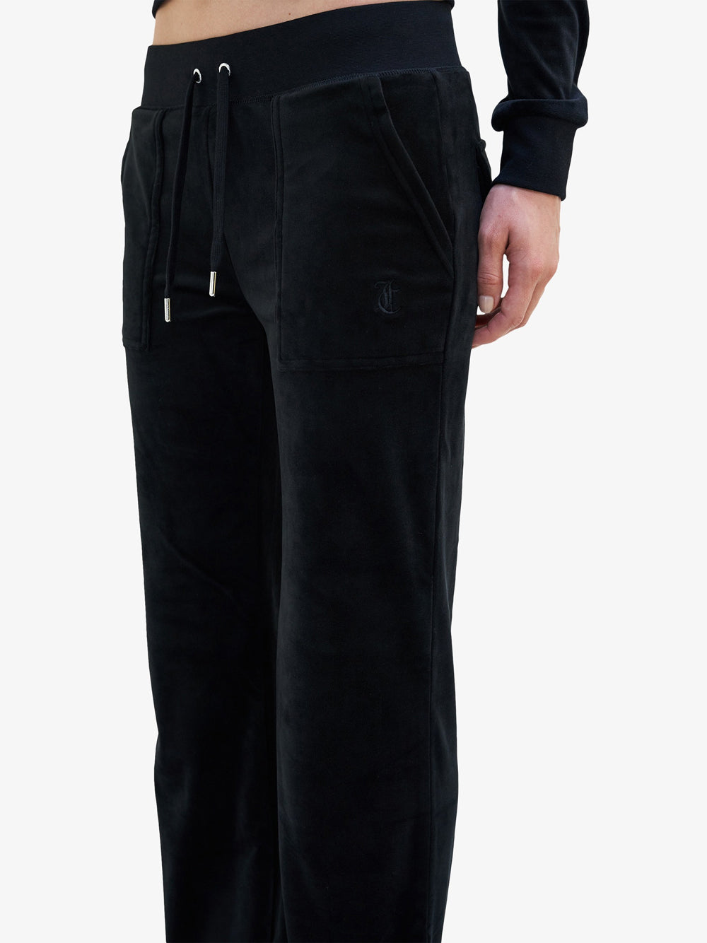 Pantalone Tuta Juicy Couture Del Ray Pocket da Donna - Nero