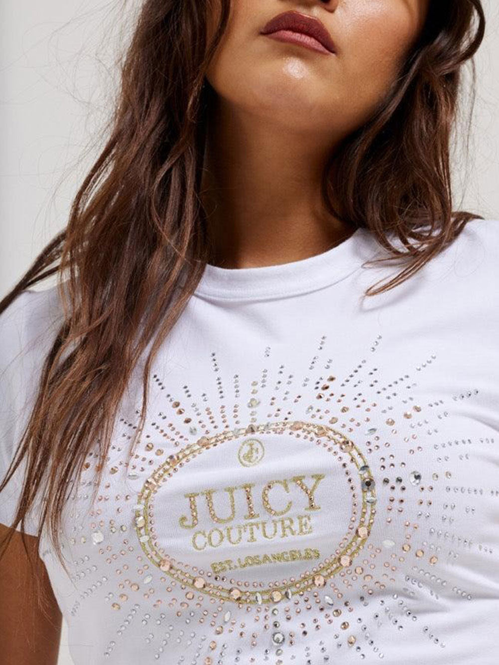 T-shirt Juicy Couture Heritage Crown da Donna - Bianco