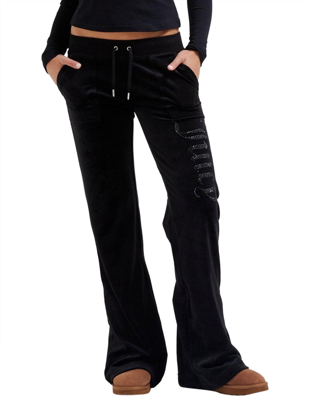 Pantalone Jogger Juicy Couture Jewel Layla da Donna - Nero