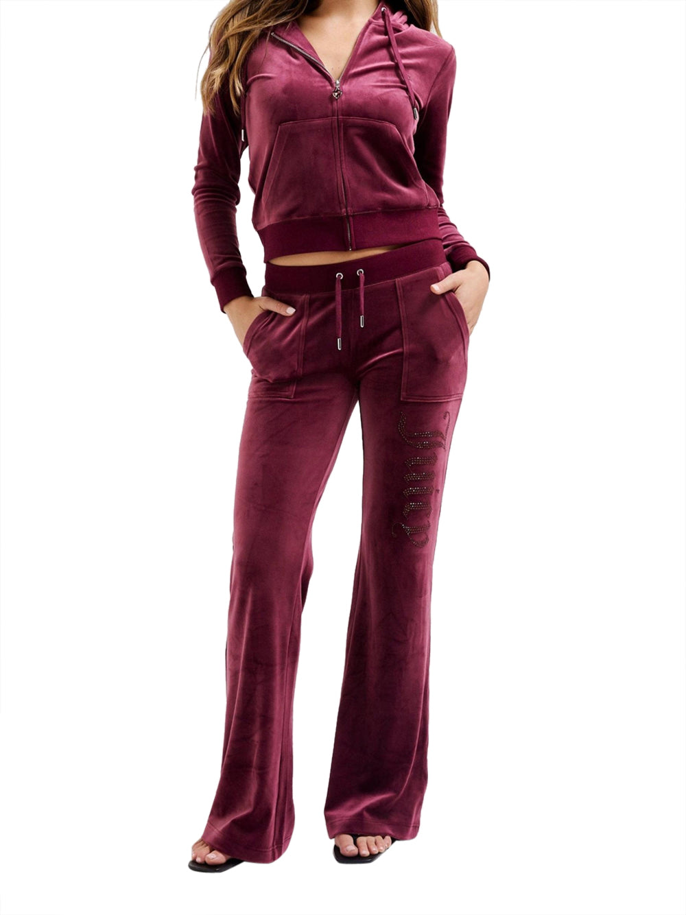 Pantalone Jogger Juicy Couture Jewel Layla da Donna - Bordeaux