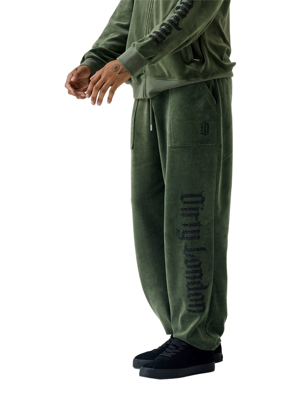 Pantalone Jogger Juicy Couture Baylen Diamante Unisex - Verde