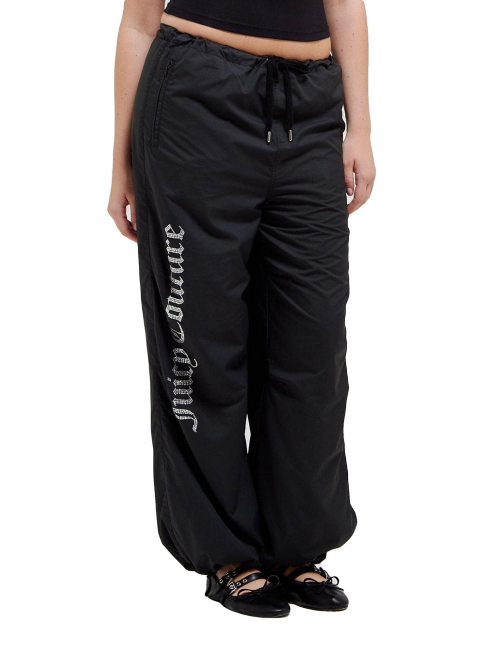 Pantalone Jogger Juicy Couture Ayla Leg Logo da Donna - Nero