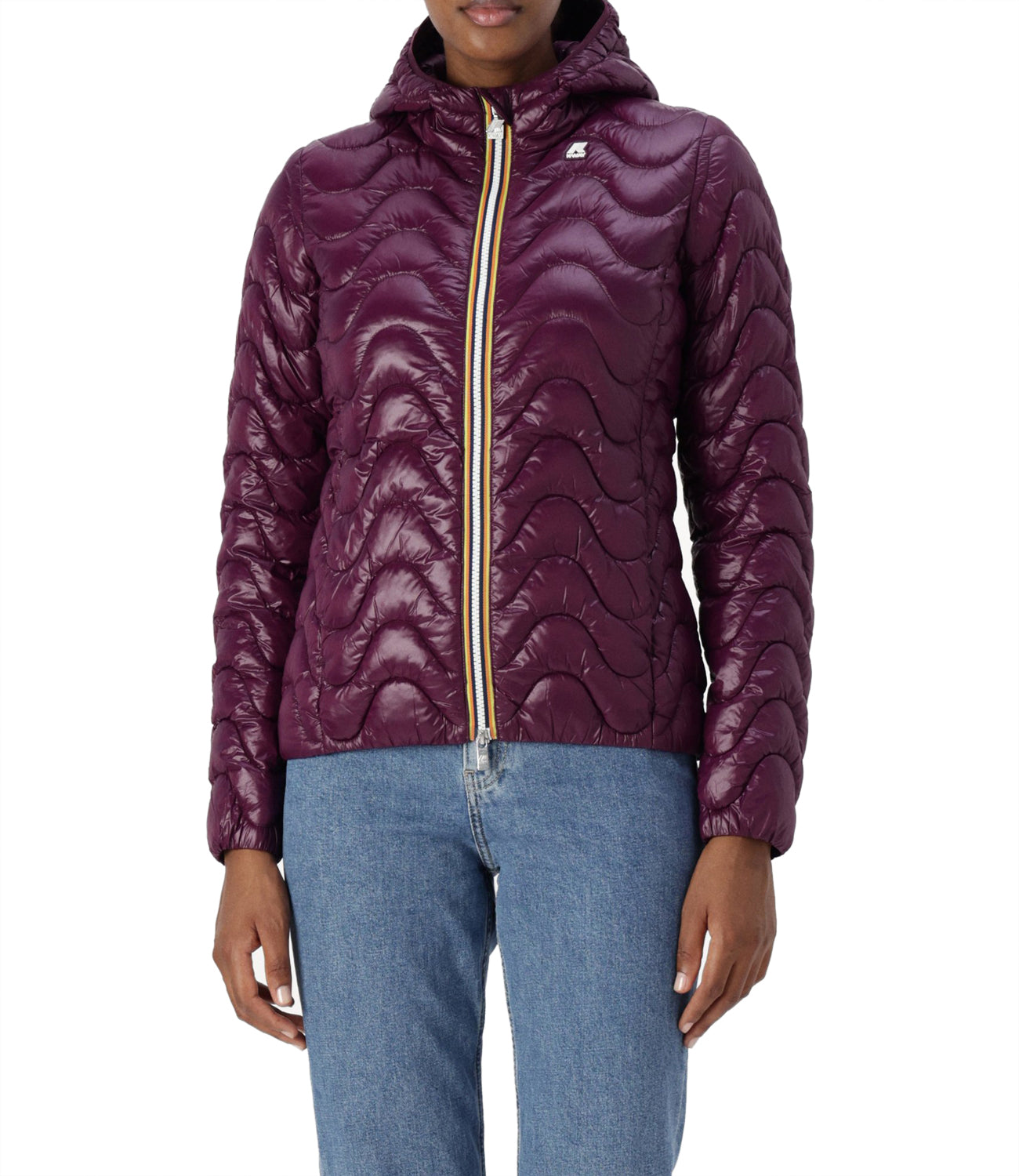 K-Way Piumino Lily Quilted Warm Donna Mod. K5126IW XB4 Violet Dk Purple