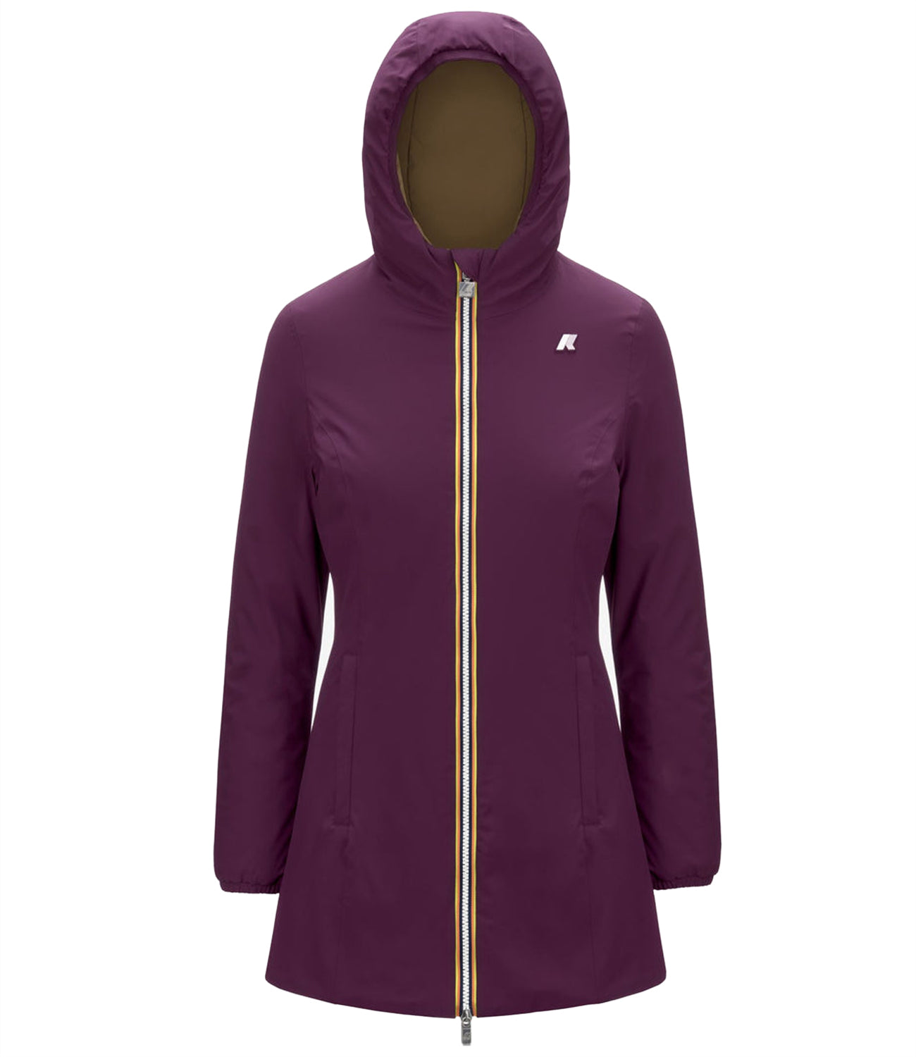 K-Way Giubbino Denise St Warm Double Donna Mod. K6128UW AU9 Violet Dk-Brown C