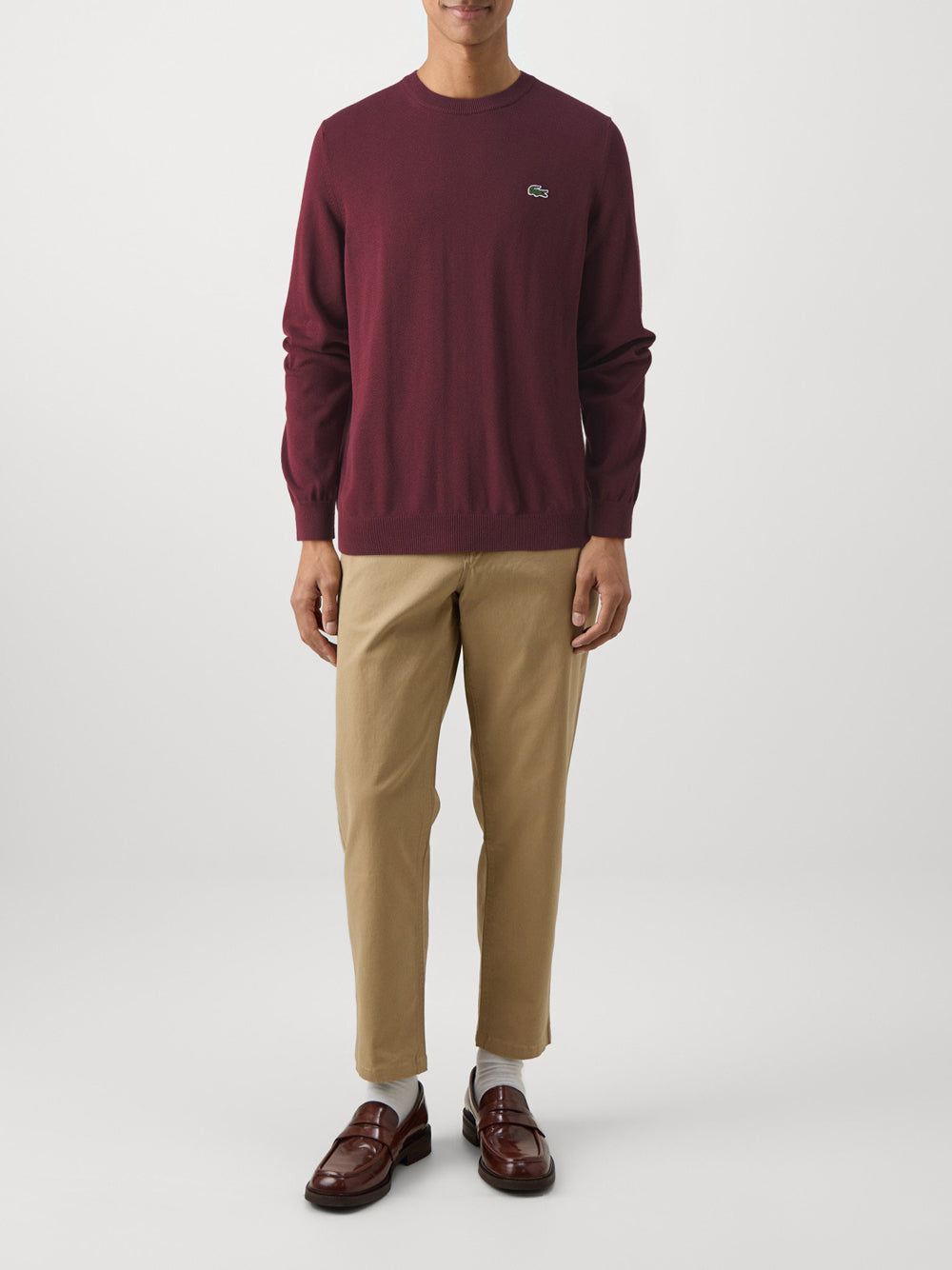 Lacoste Pullover Uomo Mod. AH0128 BZD Bordeau Rosso