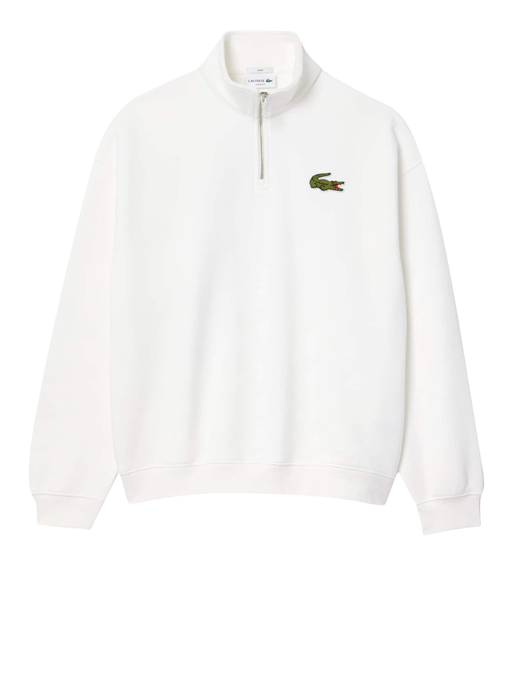 Felpa Lacoste Mezza Zip da Uomo - Bianco