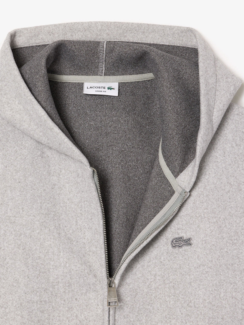 Felpa Zip Lacoste da Uomo - Grigio