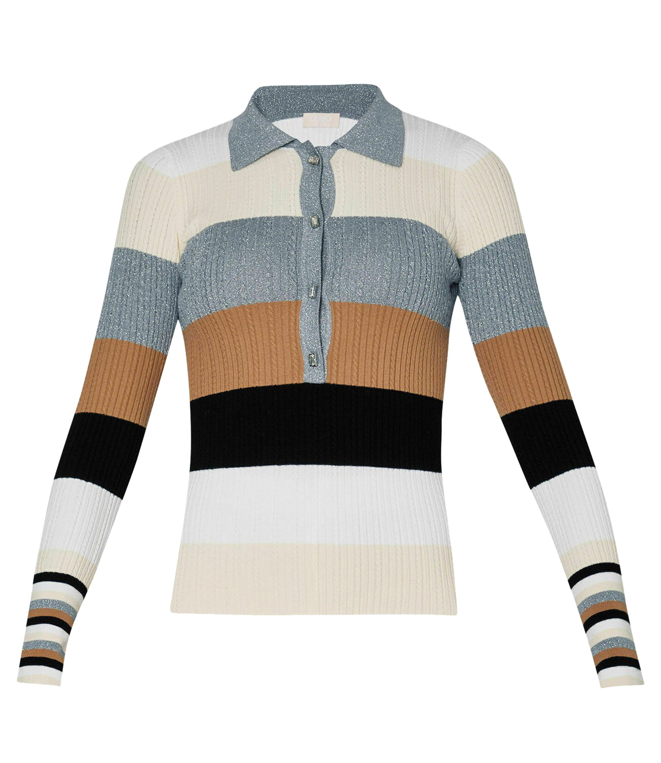 Liu Jo Liu Jo Cardigan Ecs Maglia Aperta M/L Donna Mod. WF4394MS99E 03N96 Natural Stripes