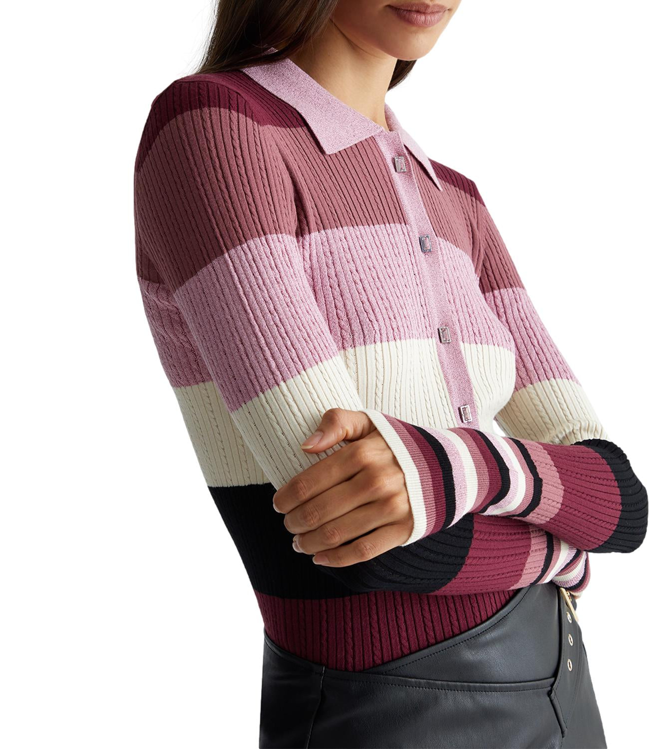 Liu Jo Liu Jo Cardigan Ecs Maglia Aperta M/L Donna Mod. WF4394MS99E C3549 Multicolor Stripes