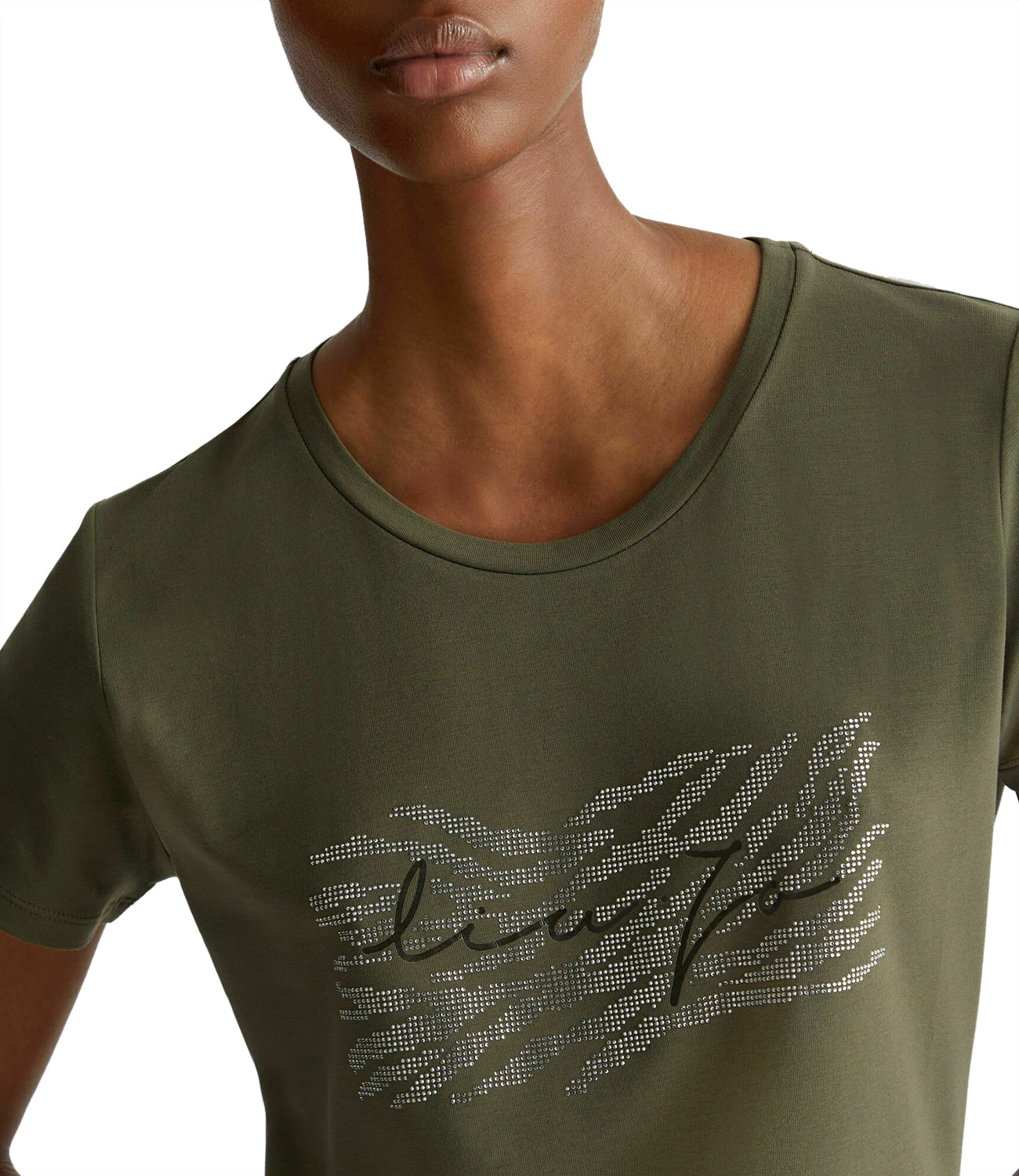 Liu Jo Liu Jo T-shirt Ecs T-Shirt Manica Corta Donna Mod. TF4076JS088 N9722 Olive Nt/Alloverzebr