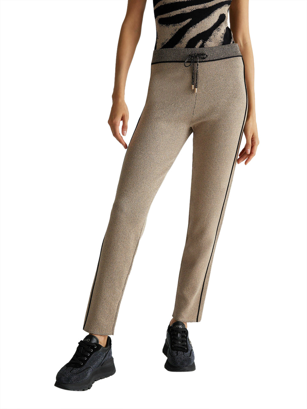 Liu Jo Liu Jo Pantalone Tuta Ecs Pant.Maglia Lungo Donna Mod. TF4104MS49I C3511 Lt.Rosegold/Nero