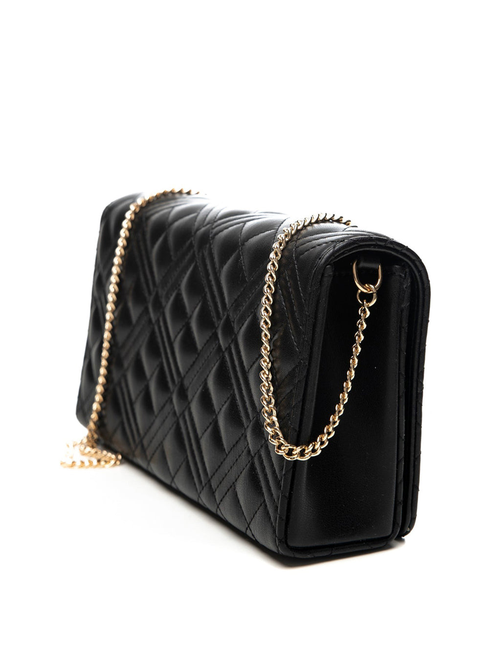 Borsa a Tracolla Love Moschino Quilted Pu da Donna - Nero