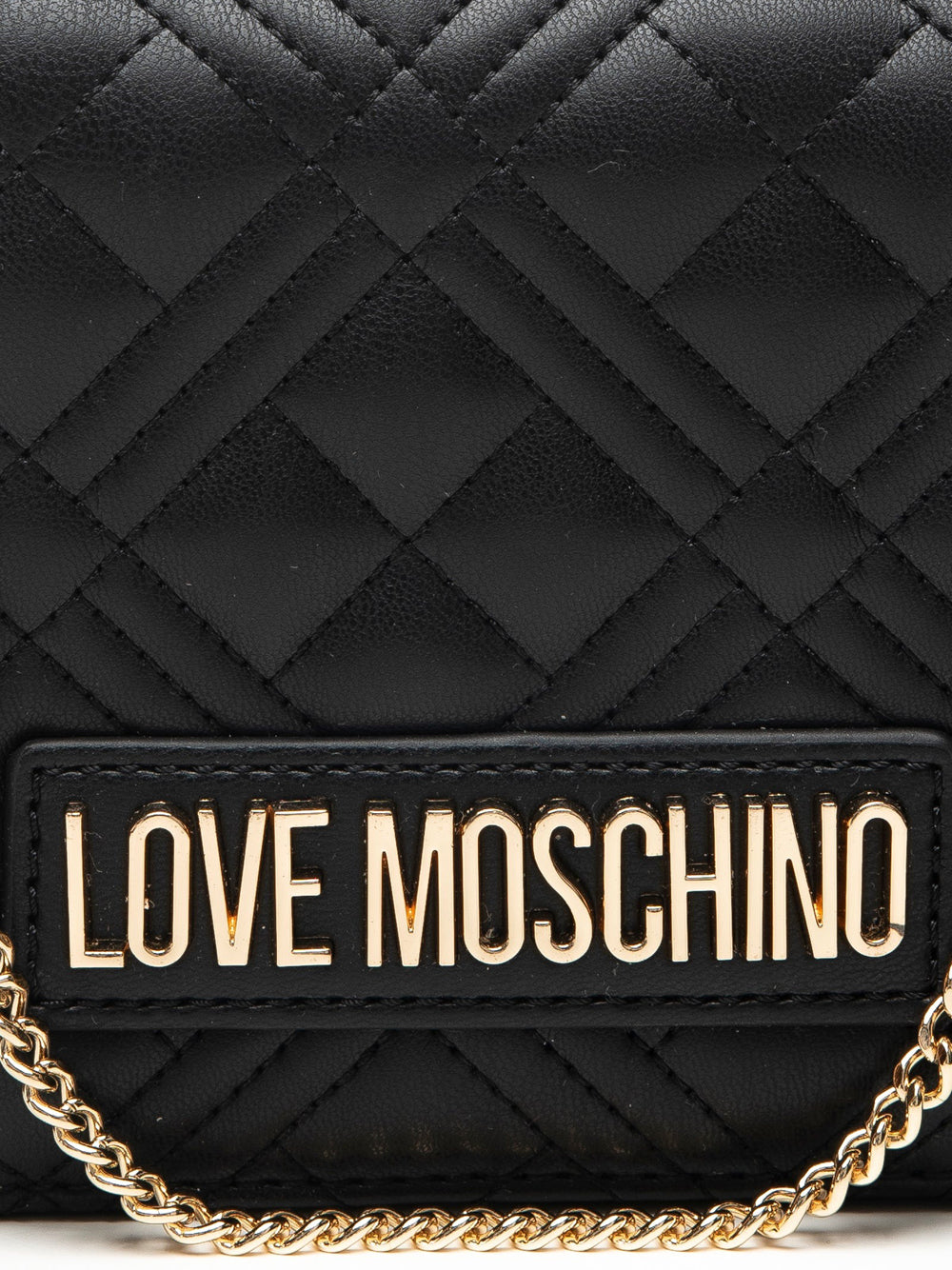 Borsa a Tracolla Love Moschino Quilted Pu da Donna - Nero