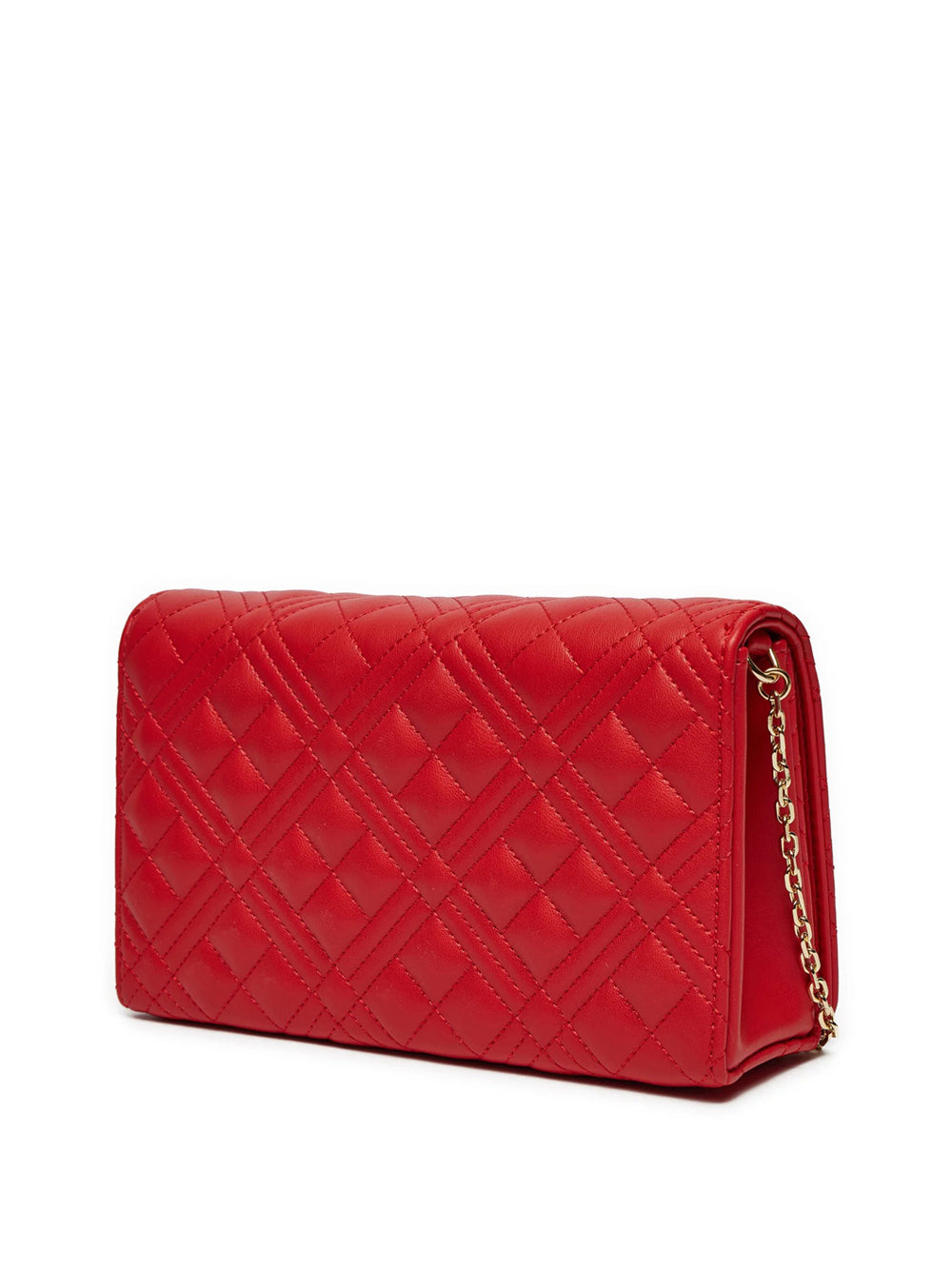 Borsa a Tracolla Love Moschino Quilted Pu da Donna - Rosso