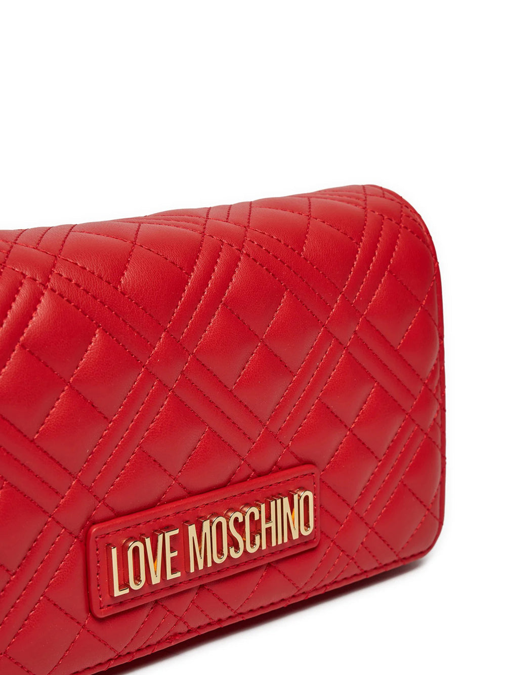 Borsa a Tracolla Love Moschino Quilted Pu da Donna - Rosso