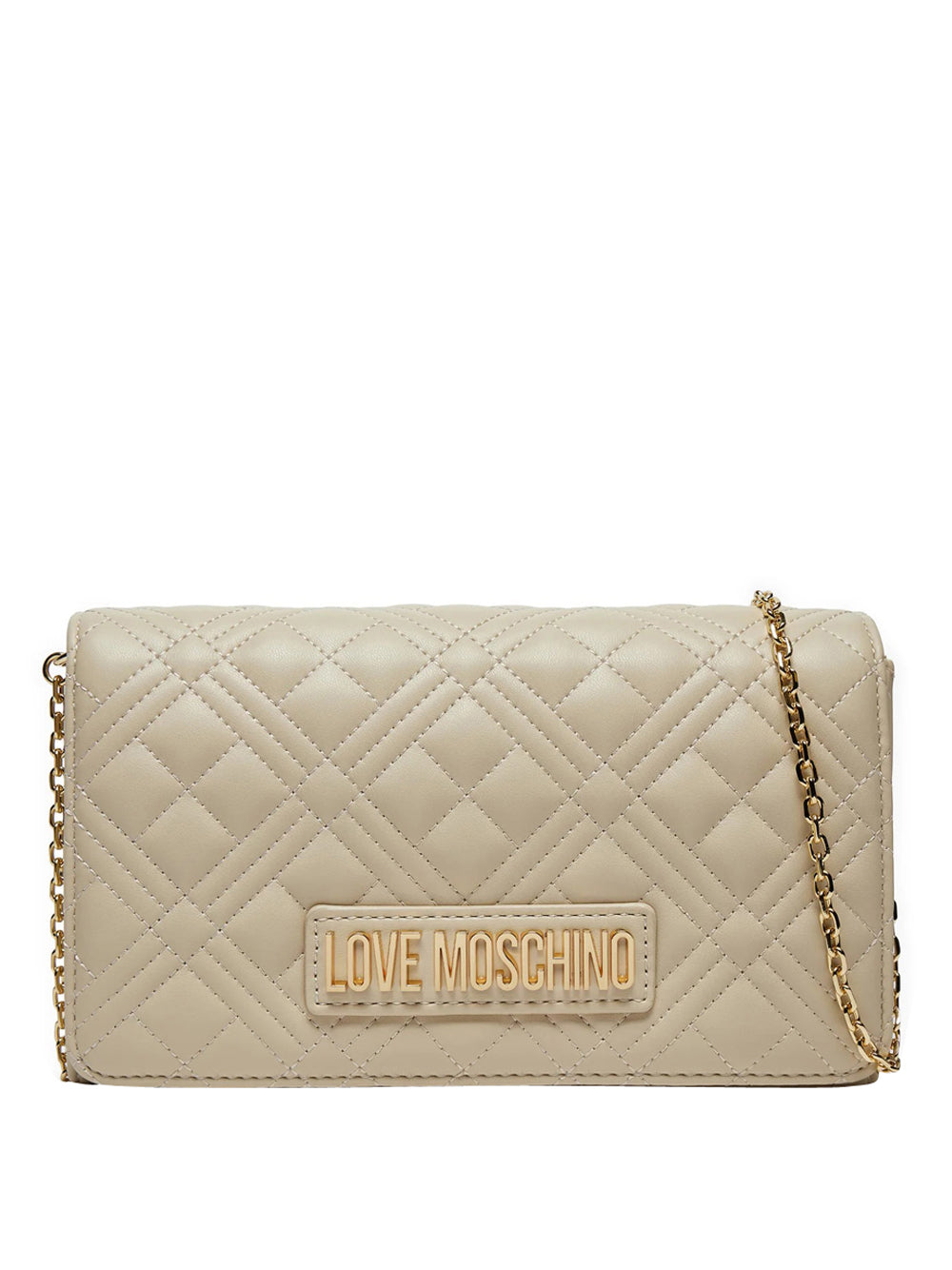 Borsa a Tracolla Love Moschino Quilted Pu da Donna - Avorio