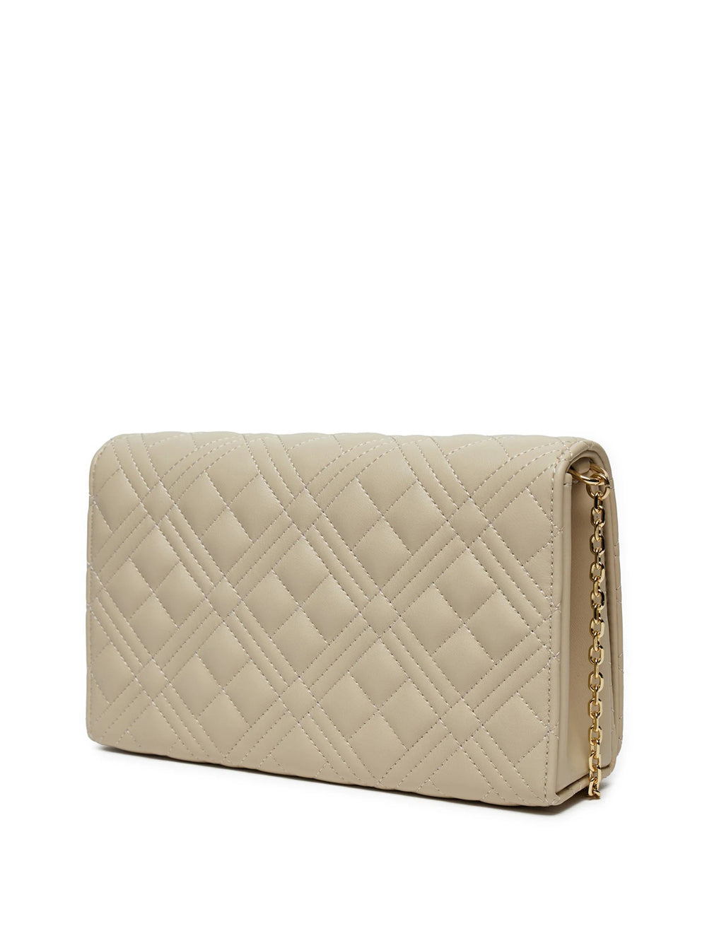 Borsa a Tracolla Love Moschino Quilted Pu da Donna - Avorio