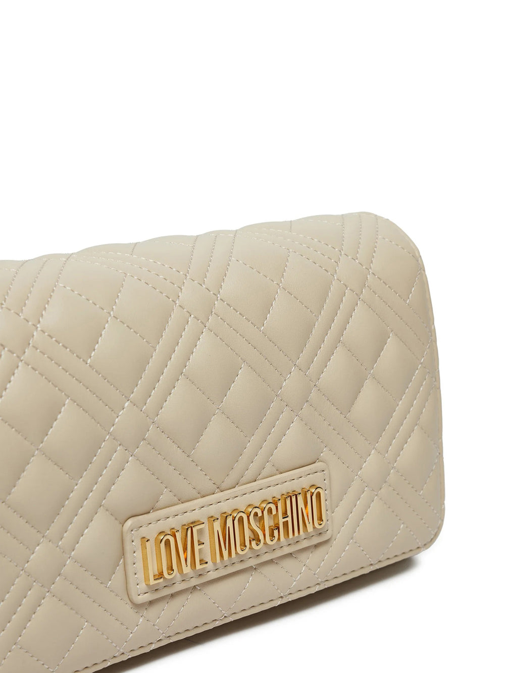 Borsa a Tracolla Love Moschino Quilted Pu da Donna - Avorio