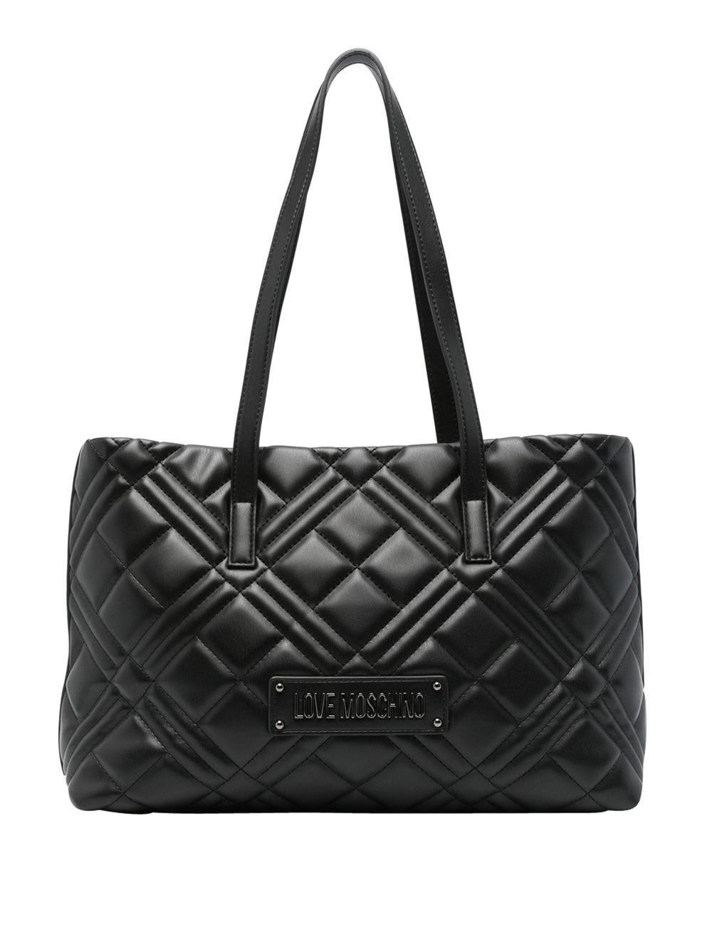 Borsa Shopper Love Moschino Quilted Pu da Donna - Nero