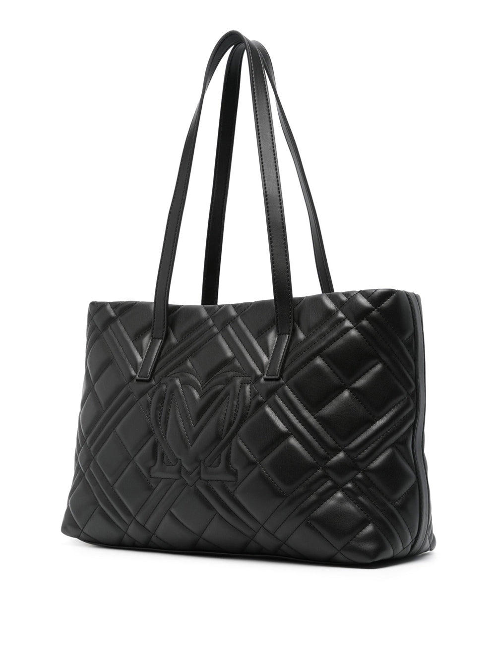 Borsa Shopper Love Moschino Quilted Pu da Donna - Nero