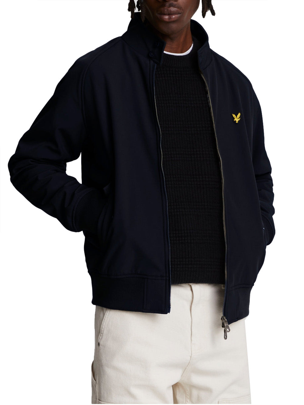 Lyle & Scott Giubbino Lyle &amp; Scott Softshell Harrington da Uomo - Nero