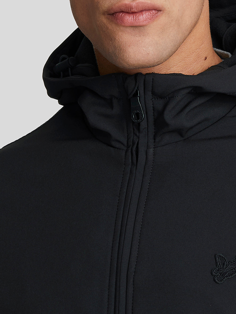 Lyle & Scott Lyle &amp; Scott Giubbino Tonal Fleece Back Softshell Uomo Mod. JK2110TON Z865 Jet Black