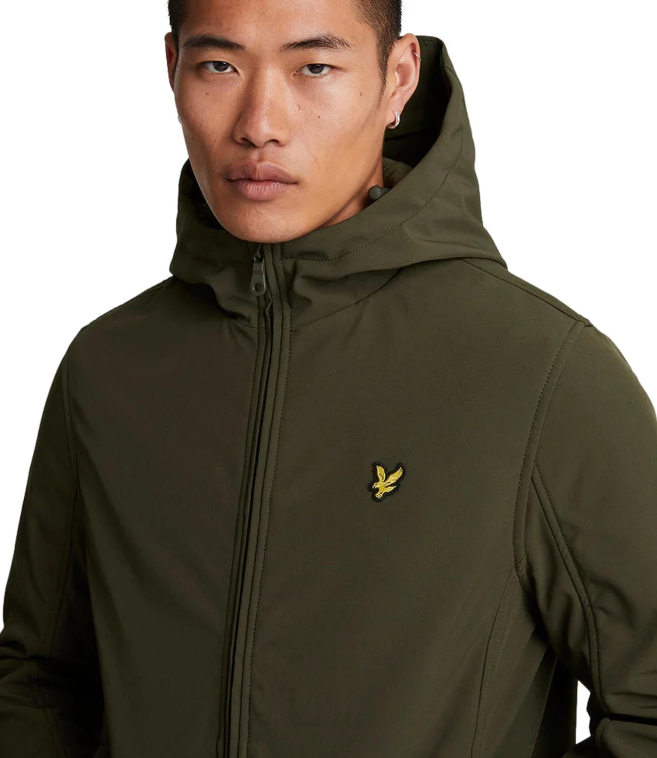 Lyle & Scott Lyle &amp; Scott Giubbino Fleece Back Softshell Jacket Uomo Mod. JK2110V W485 Olive Verde