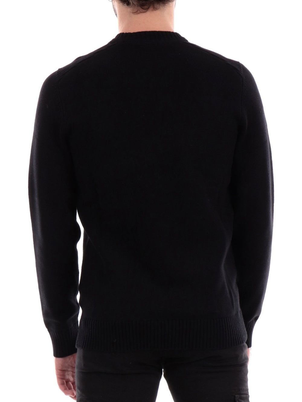 Lyle & Scott Maglione Lyle &amp; Scott Shoulder Detail Crew da Uomo - Nero