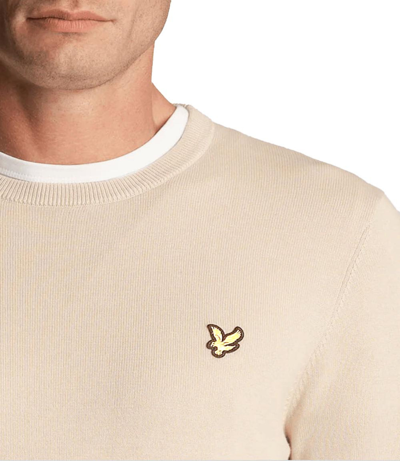 Lyle & Scott Lyle &amp; Scott Maglione Cotton Merino Crew Neck Jumper Uomo Mod. KN2110V W870 Cove