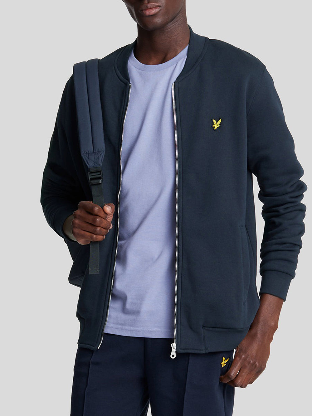 Lyle & Scott Felpa Zip Lyle &amp; Scott Jersey da Uomo - Blu