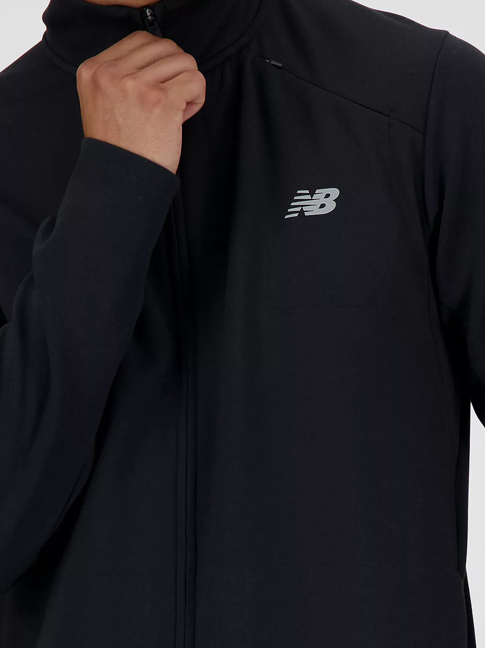 Felpa Zip New Balance Tech Knit da Uomo - Nero