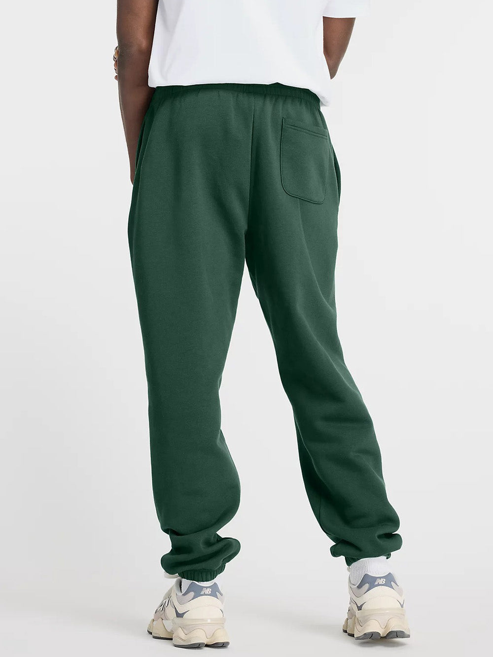 Pantalone Tuta New Balance Essentials Fleece da Uomo - Verde