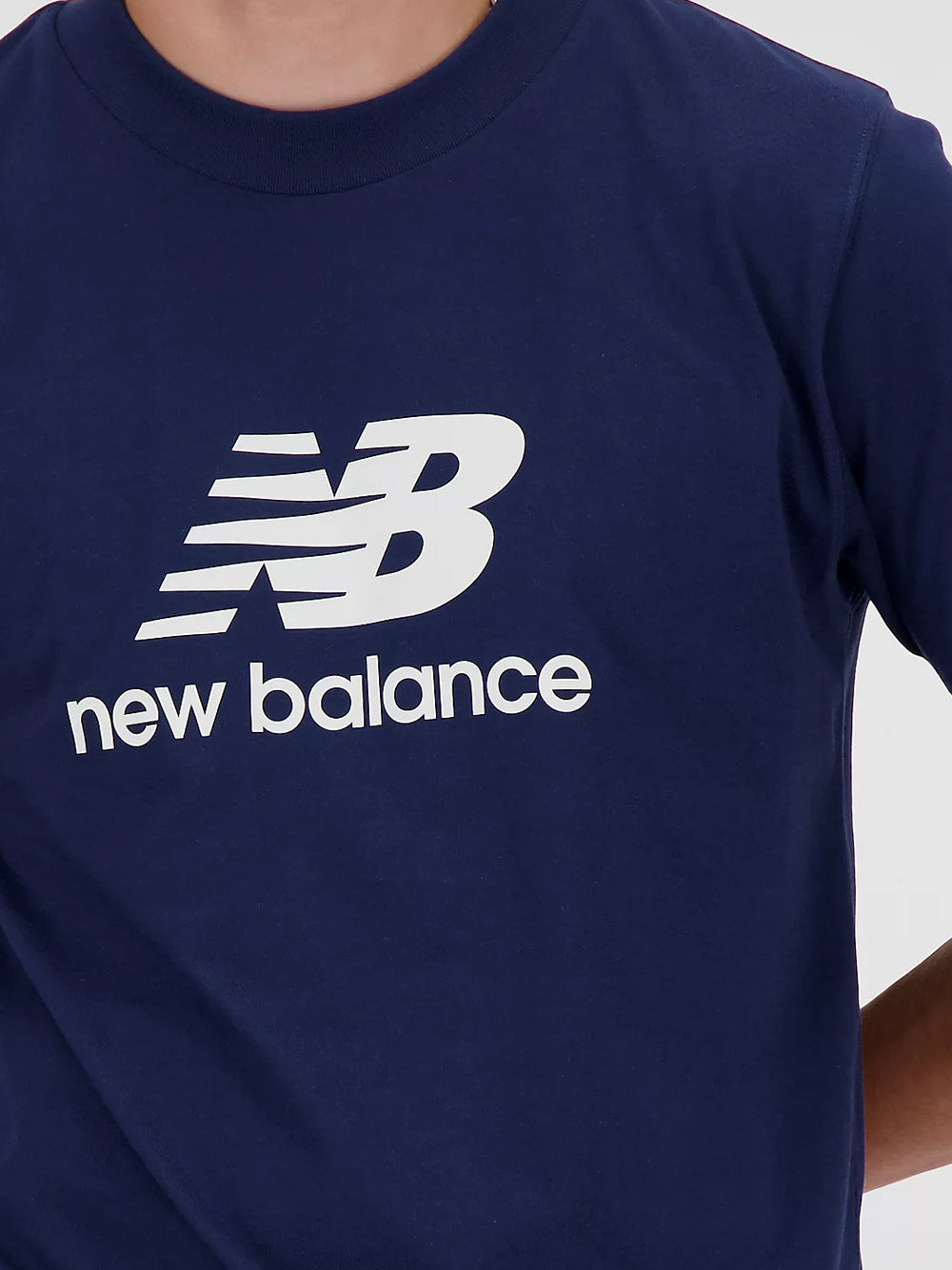 T-shirt New Balance Essentials Logo da Uomo - Blu