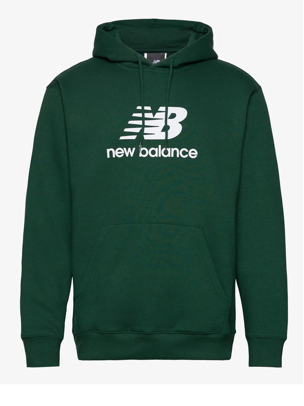 Felpa Cappuccio New Balance Essentials Logo da Uomo - Verde