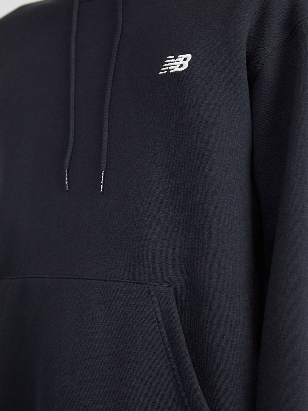 Felpa Cappuccio New Balance Essentials Fleece da Uomo - Nero