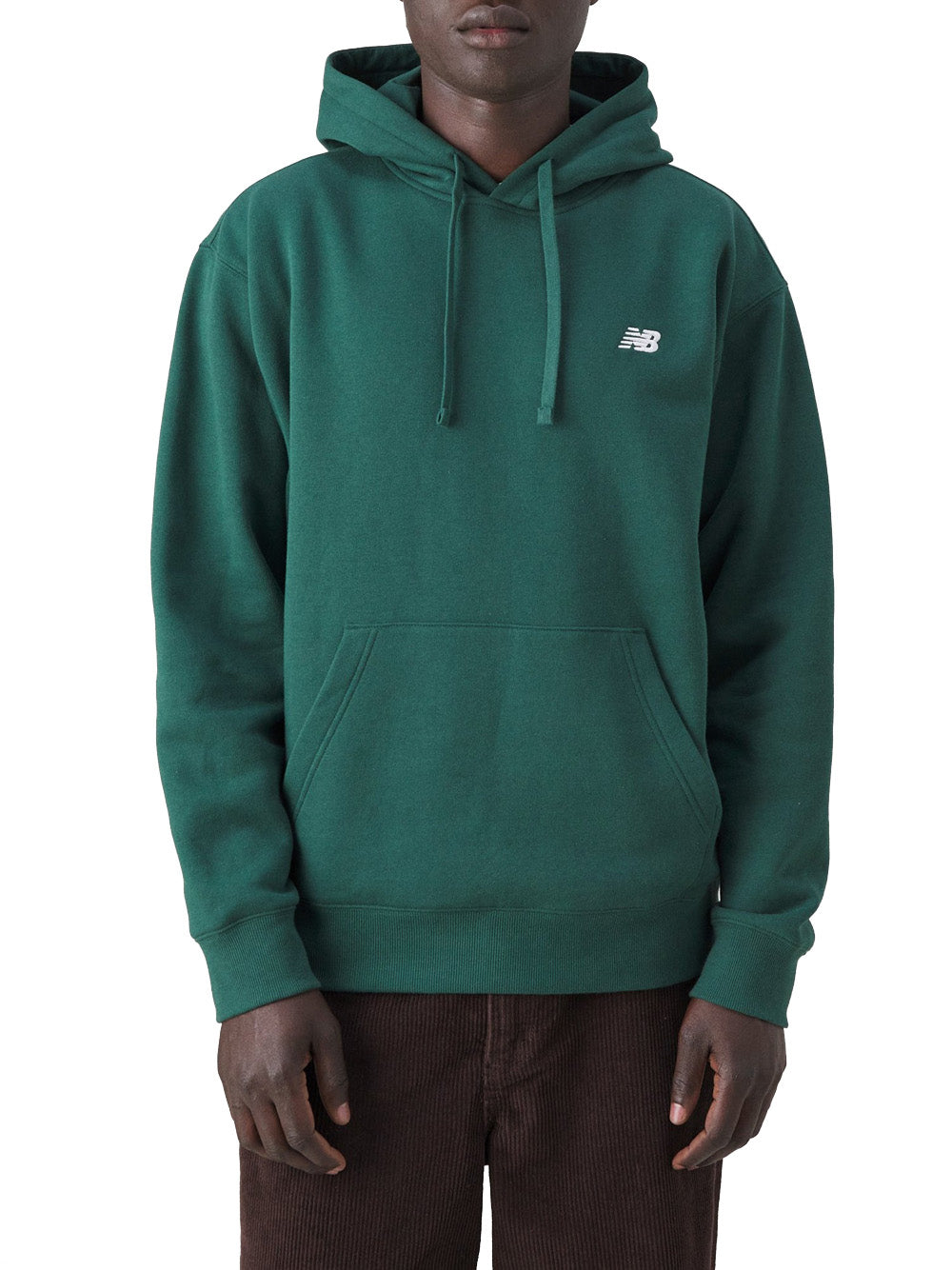 Felpa Cappuccio New Balance Essentials Fleece da Uomo - Verde