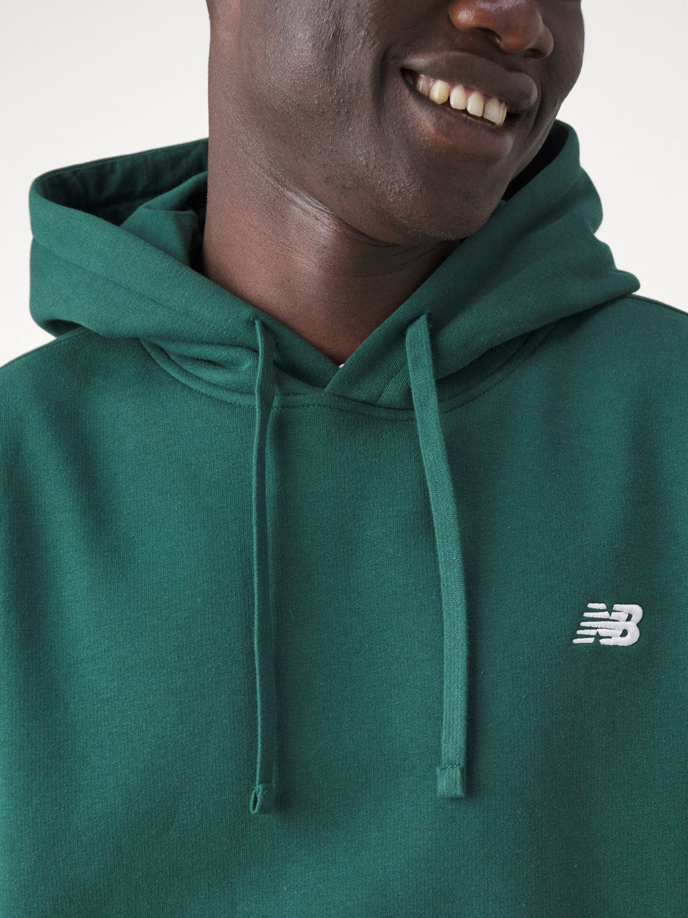 Felpa Cappuccio New Balance Essentials Fleece da Uomo - Verde