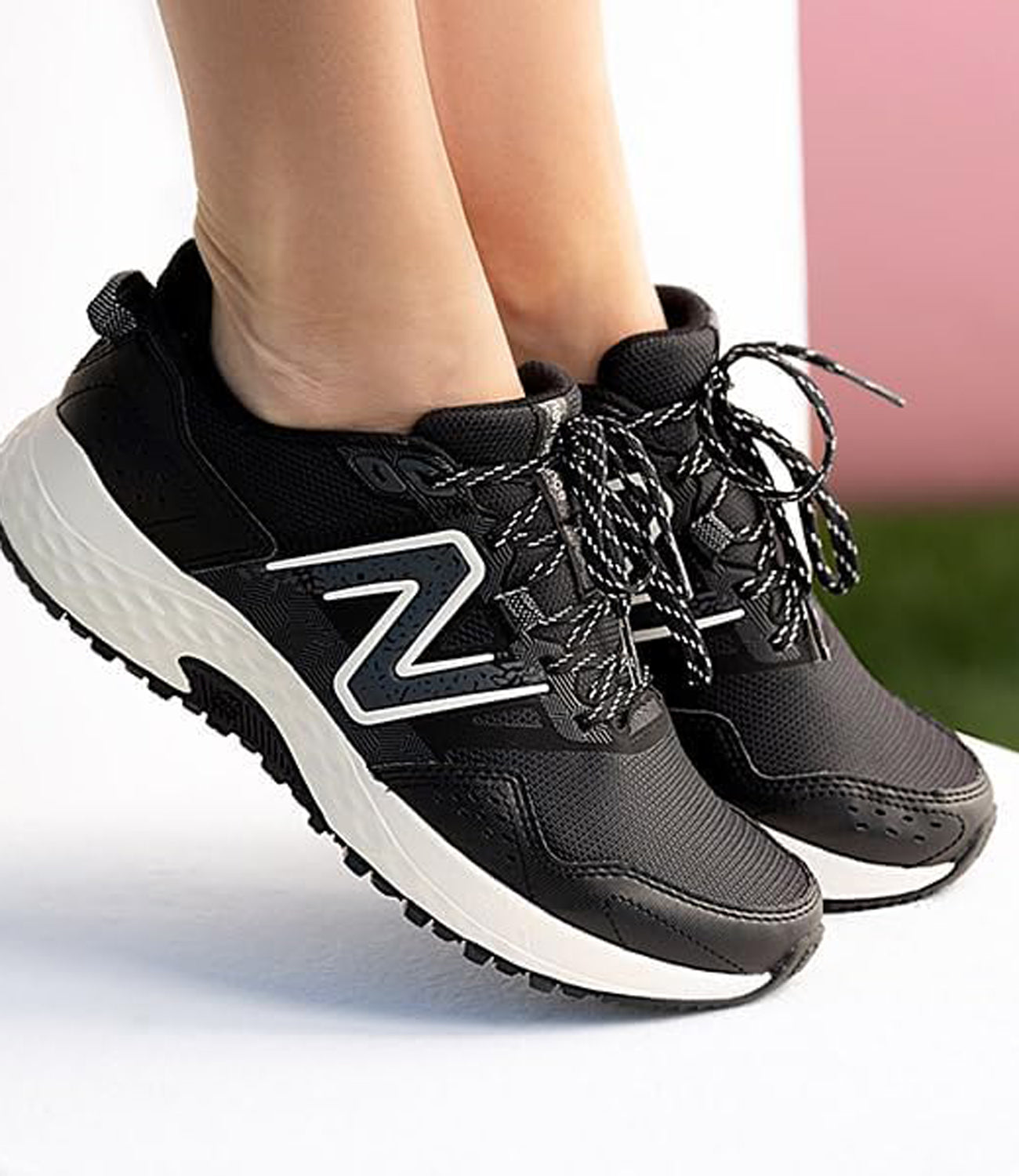 New Balance Sneakers Scarpa Running - Trail - Womens - Textile/Textile/Other - Blacktop B Donna Mod. WT410 LB8 BLACK Nero