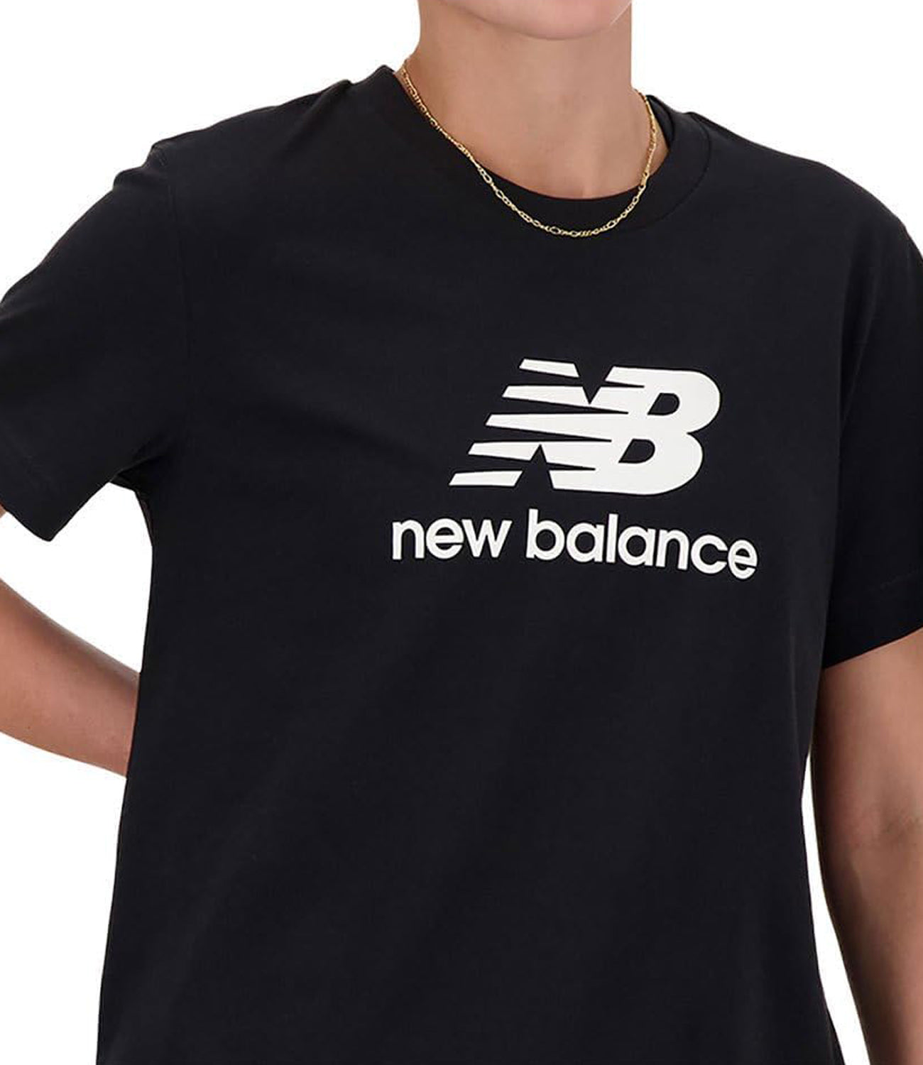 New Balance Felpa cappuccio Sport Essentials Fleece Logo Hoodie - Black Donna Mod. WT4150 2BK BLACK Nero