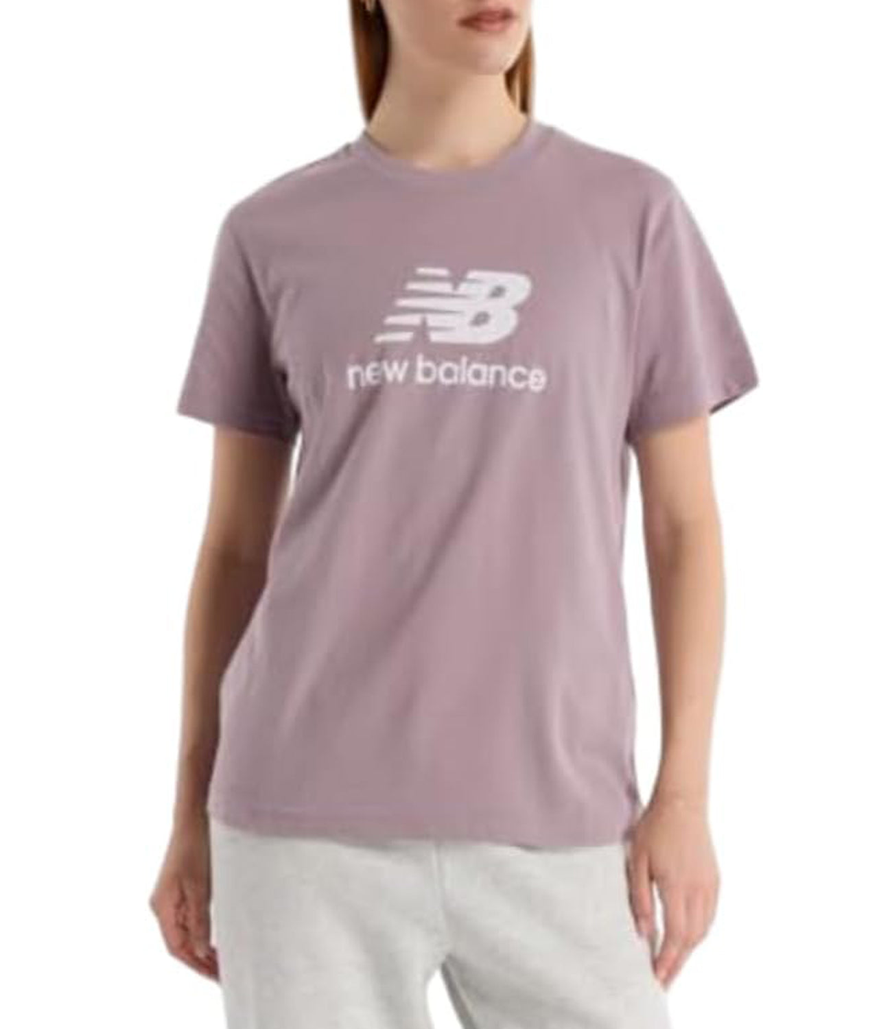 New Balance T-shirt Sport Essentials Jersey Logo T-Shirt - Ice Wine Donna Mod. WT41502 ICW Ice Wine