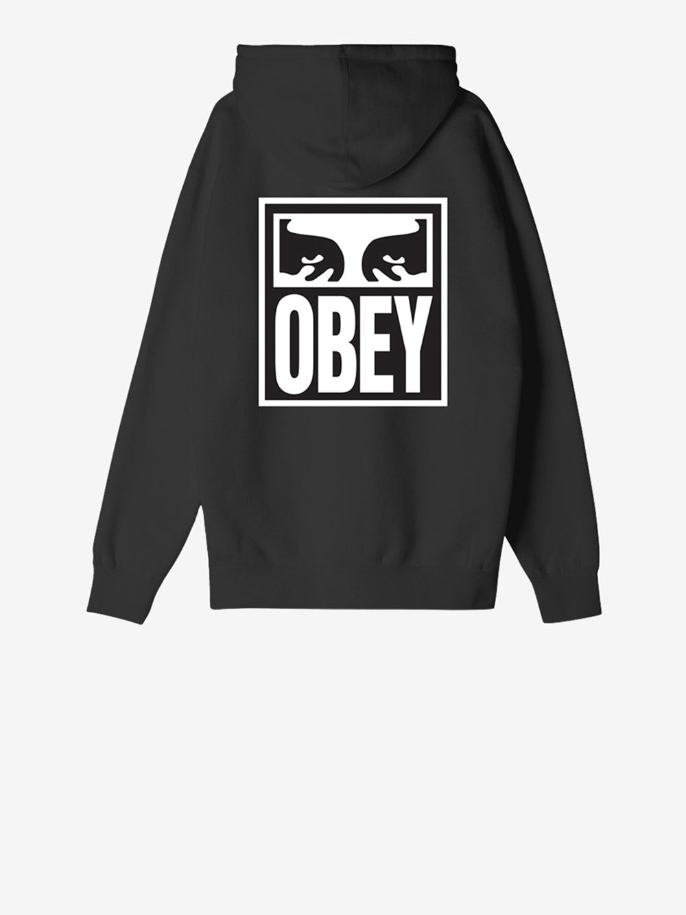 Felpa Cappuccio Obey Eyes Icon da Uomo - Nero