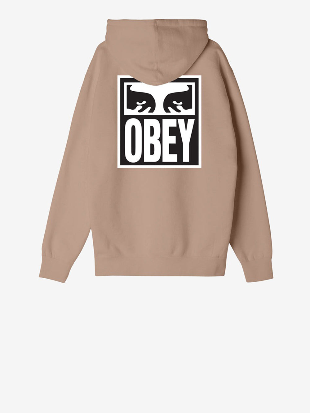 Felpa Cappuccio Obey Eyes Icon da Uomo - Marrone