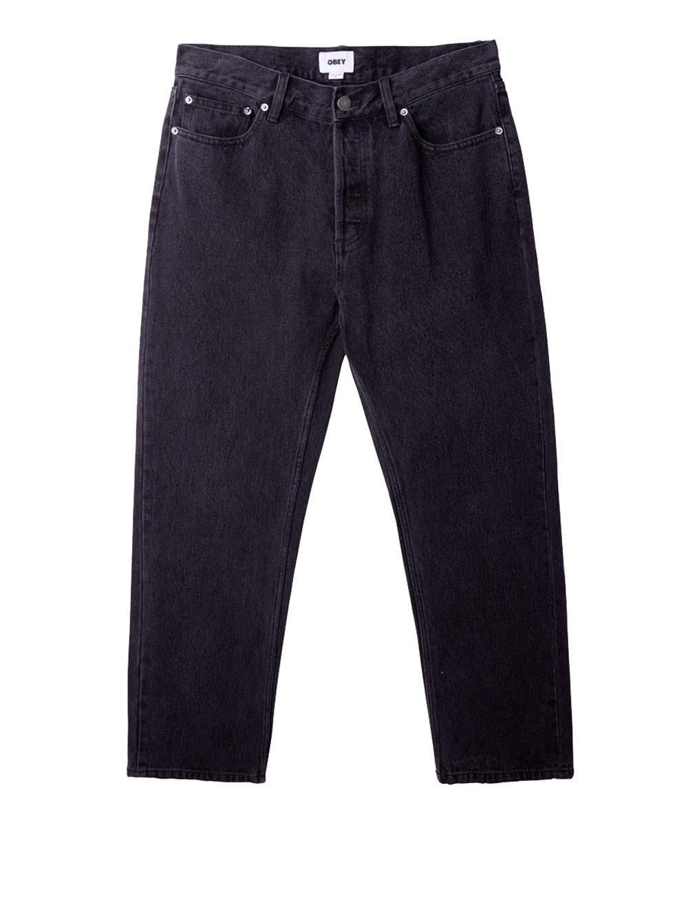 Jeans Tapered Obey Hardwork da Uomo - Nero